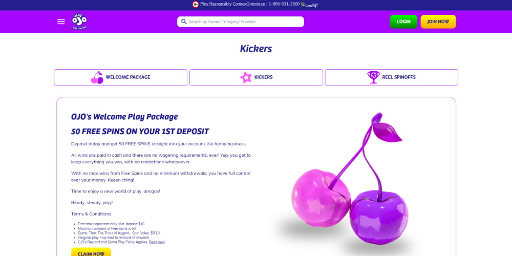 PlayOJO casino bonuses